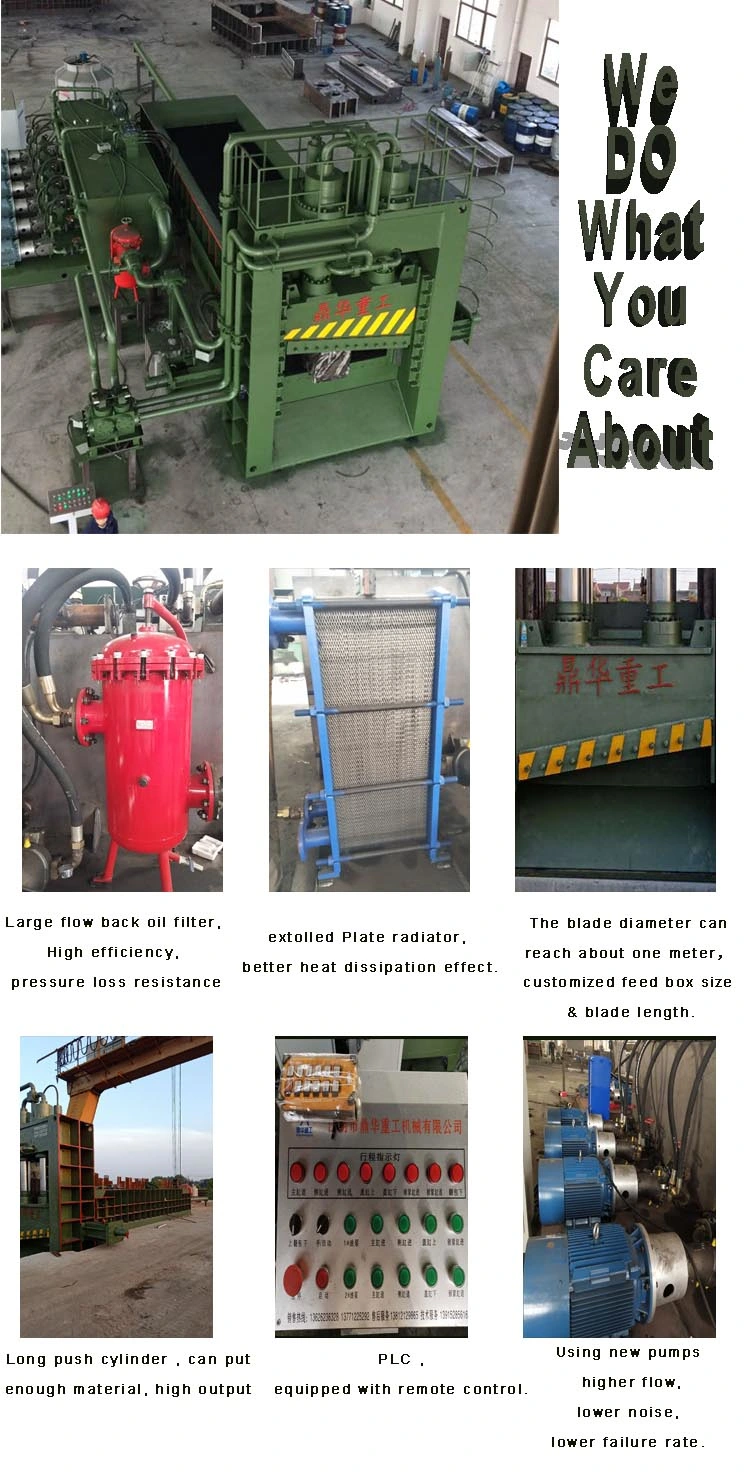 Q91-6300 Scrap Shear Press Baler with Diesel Engine Hydraulic Metal Baler Shear