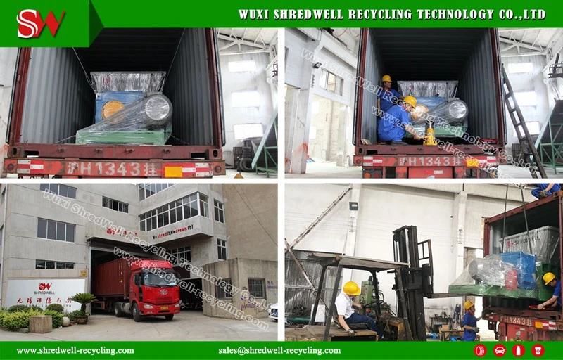 Twin Shaft Shredder to Recycle Waste Tire/Wood/Metal
