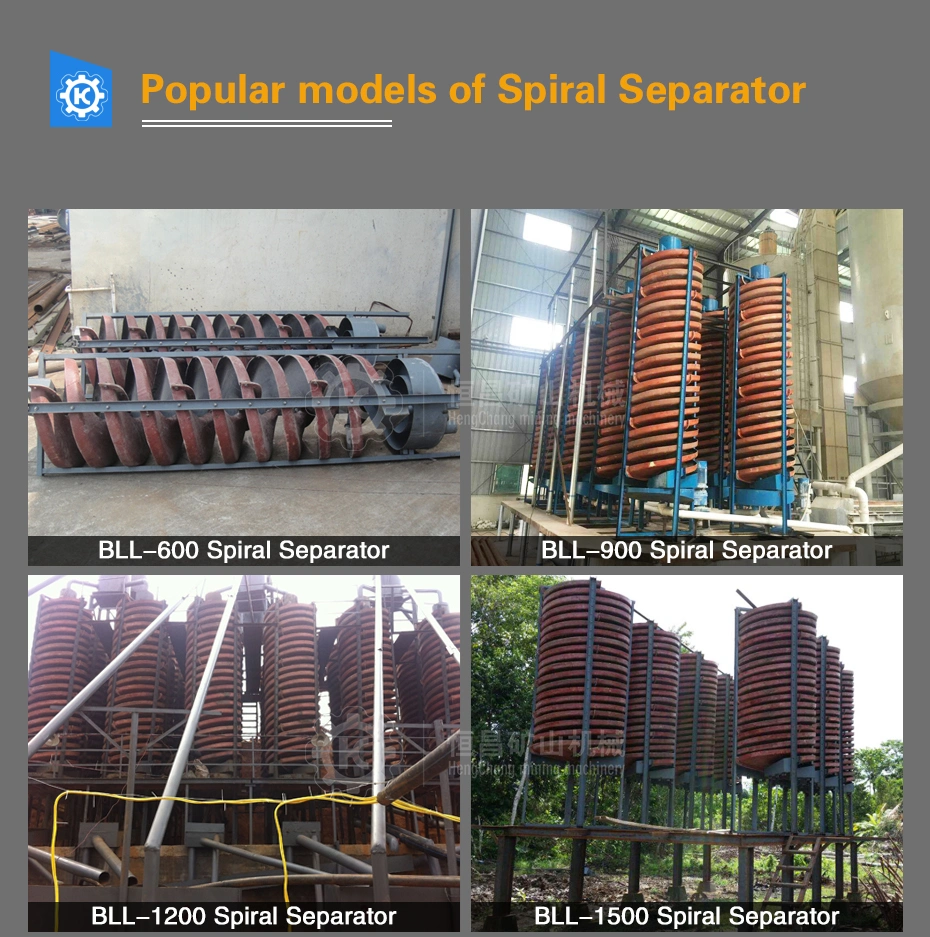 Copper Mining Equipment Alluvial Chrome Spiral Separator Gravity Separation Machine Spiral Copper Concentrator