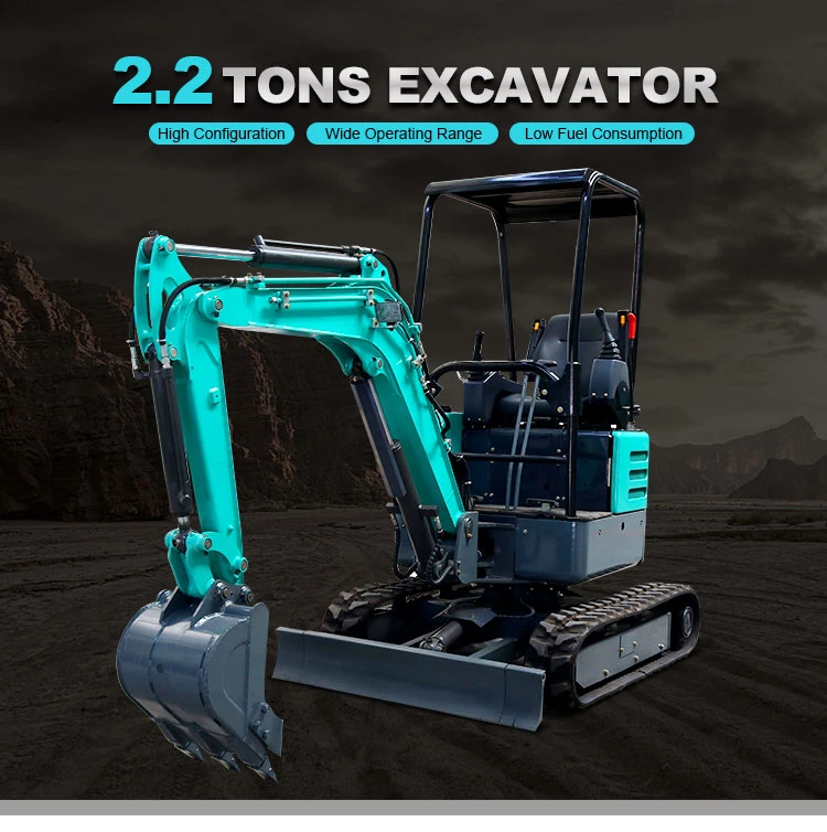 2.2 Ton Small Excavator Household Mini Small Earth Track Digger for Sale with CE