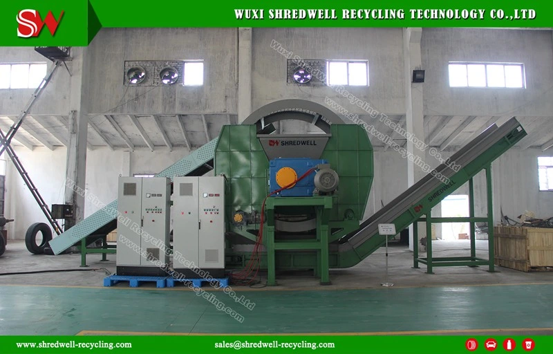 Double Shaft Scrap/Waste/Used Tyre Recycle Machinery for Rubber Crushing