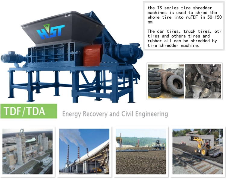 Tyre Shredder Machine Production Line Price Tyre Recycling Shredder Machinery