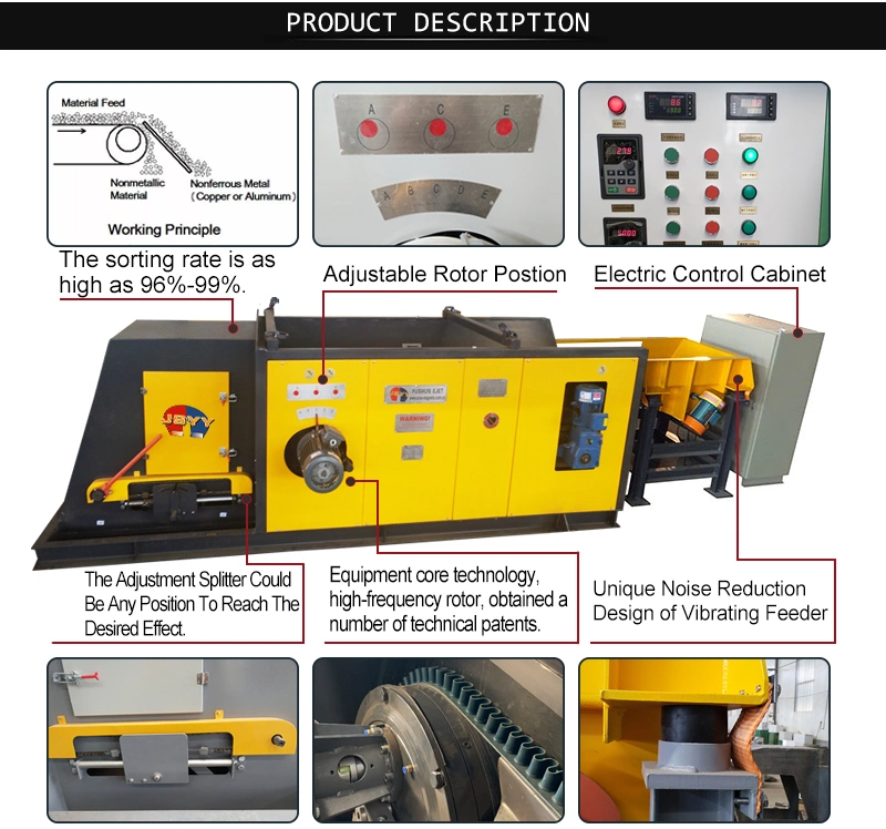 Concentric Eddy Current Separator Used for Waste Glass Separation and Resource Regeneration Recycle Waste Home Appliances and Extract Aluminum From Home Applian