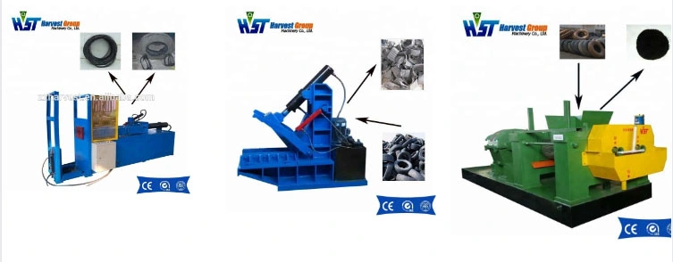 Whole Tyre Crusher Line Rubber Tyre Processing Crusher Machine for Waste Tyre Recycling