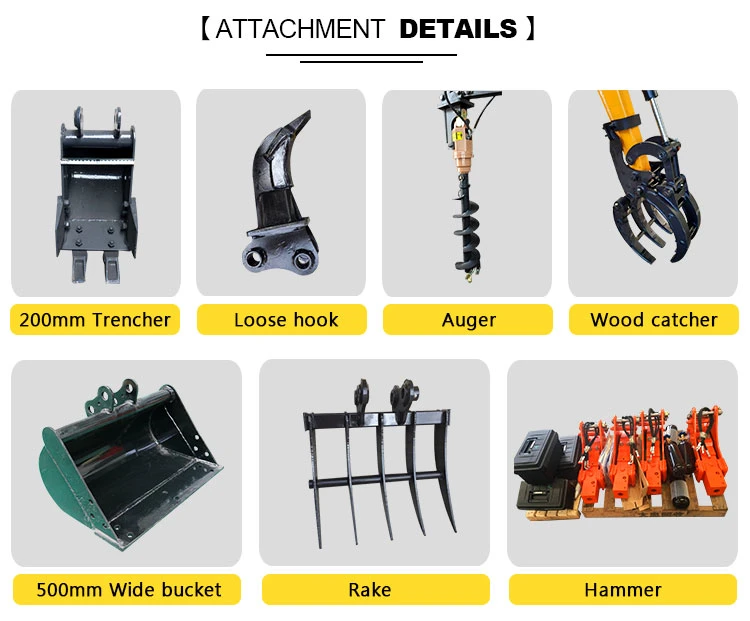 2.5 Ton Small Excavation Machine Small Garden Excavator Household Backhoe Digger