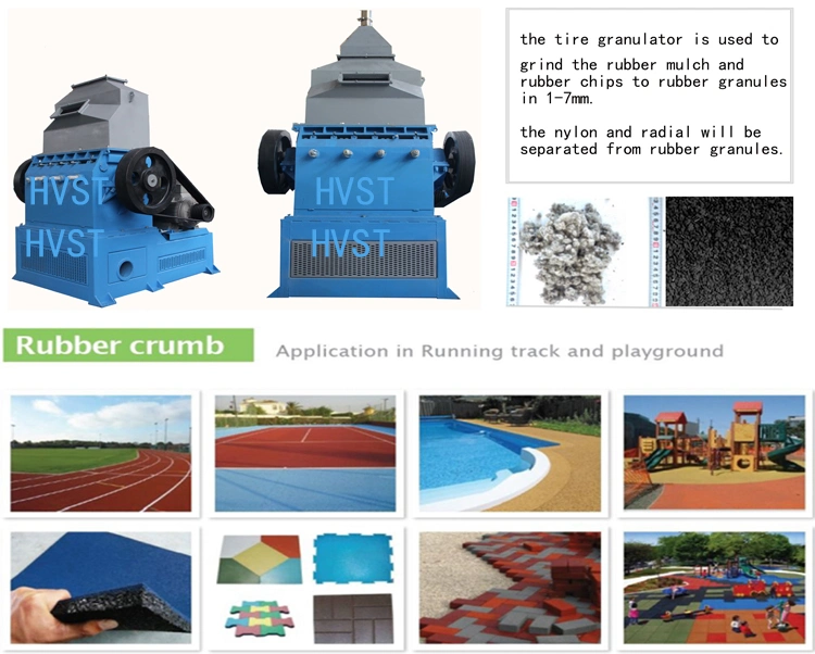 Waste Tire Recycling Crushing Rubber Powder Machine Tire Shredder Recycling Machine Rubber Crusher