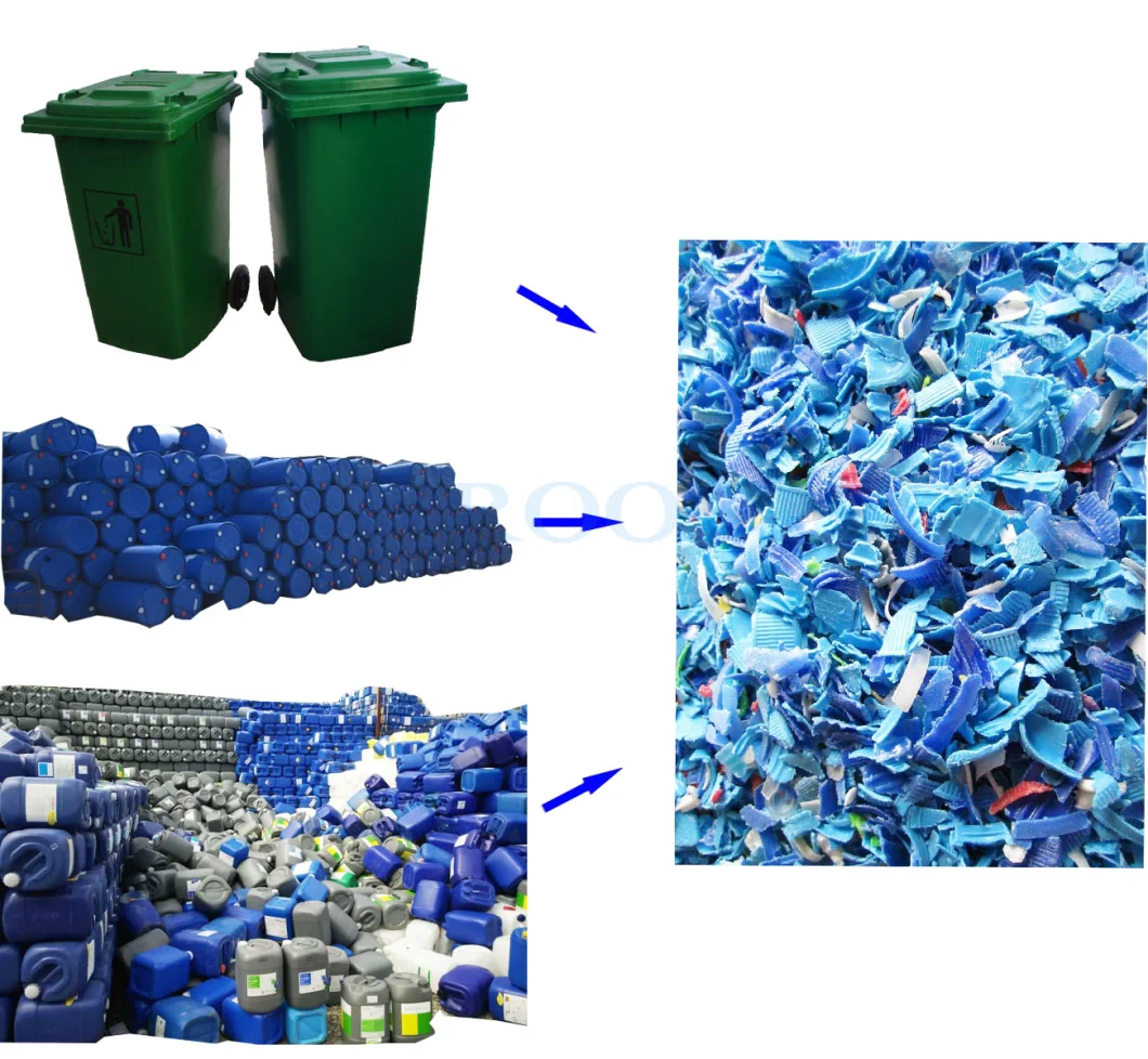100-2500kg/H Energy Saving Waste Plastic Barrel Hard Plastic Shredder Machine
