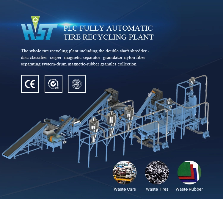 Tyre Shredder Machine Production Line Price Tyre Recycling Shredder Machinery