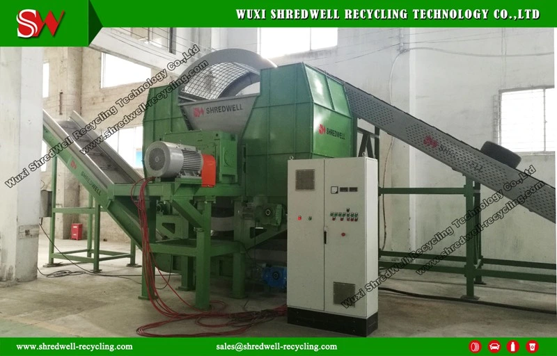 Double Shaft Shredder to Recycle Used/Waste Passenger Tyre/Tire