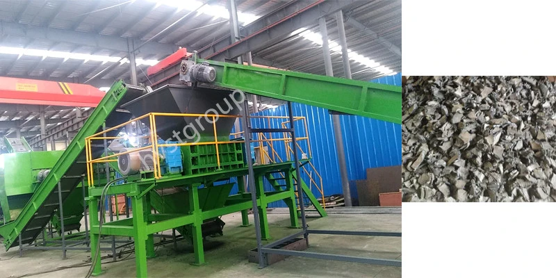 Used Tire Recycling Shredder Waste Tire Debeader Machine Rubber Crusher Recycling Machine