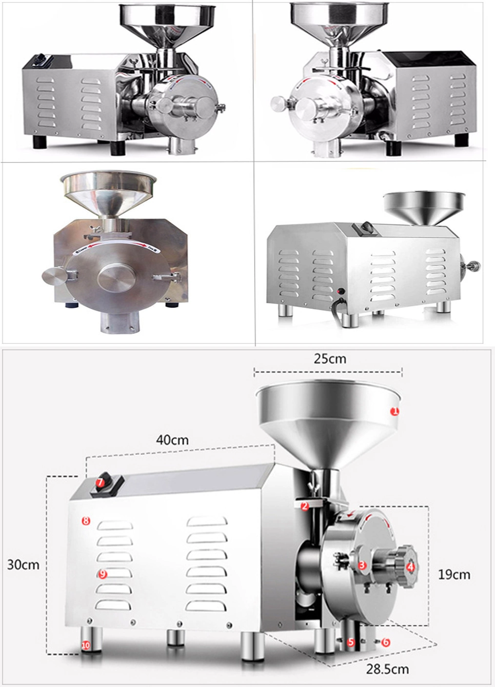 Commercial Grain Grinder Machinery Used Flour Mills/Flour Mill Used for Sale/Industrial Grain Grinder