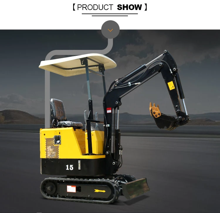 1.5 Ton Small Excavator Household Excavation Work Home Garden Tool Super Small Digger