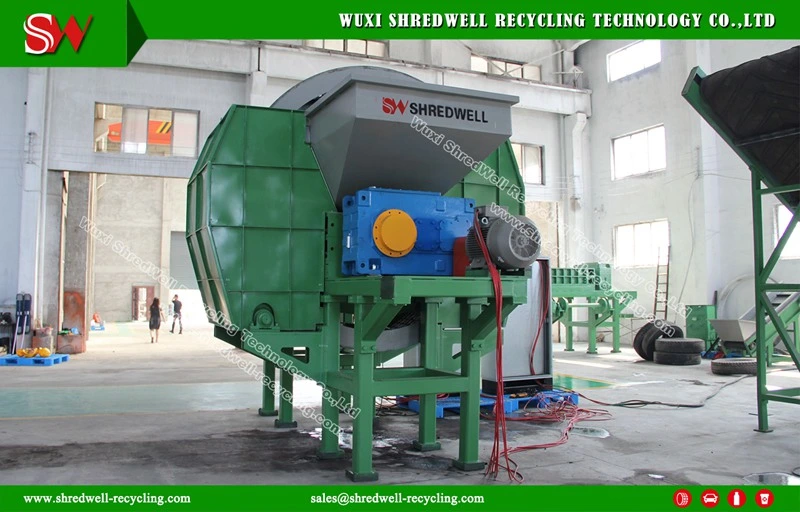 Double Shaft Shredder Machine for Recycling Scrap/Waste Car Tire