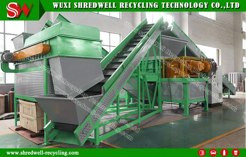 Double Shaft Scrap/Waste/Used Tyre Recycle Machinery for Rubber Crushing