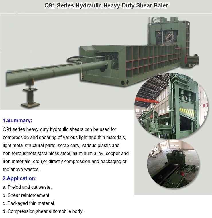 Q91-6300 Heavy Duty Gantry Hydraulic Scrap Shear Scrap Copper Metal Recycling Machine