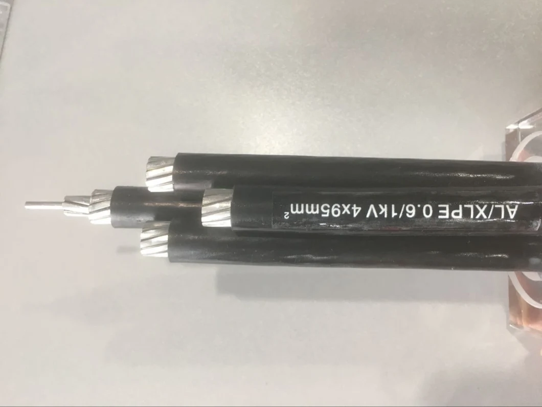 4X95sqmm Aluminum Electrical XLPE/PVC/PE Insulated Quadruplex ABC Cable