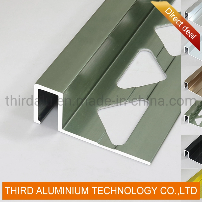 Aluminium Wall Carpet Stair Ceramic Tile Edge Trim Transition Aluminum Floor Cover Strips Edge Profiles Joint