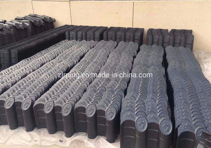 Chinese Traditional Clay Curved Roof Tile for Temple, Grey Color Ceramic Roofing Tiles