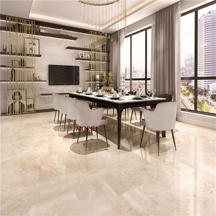 Beige Glazed Ceramic Tile Floor Tiles Designs for Living Room