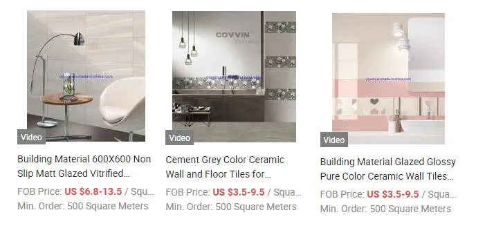 Beautiful Grey Marble Look Ceramic Floor Tile and Wall Tiles for Bathroom