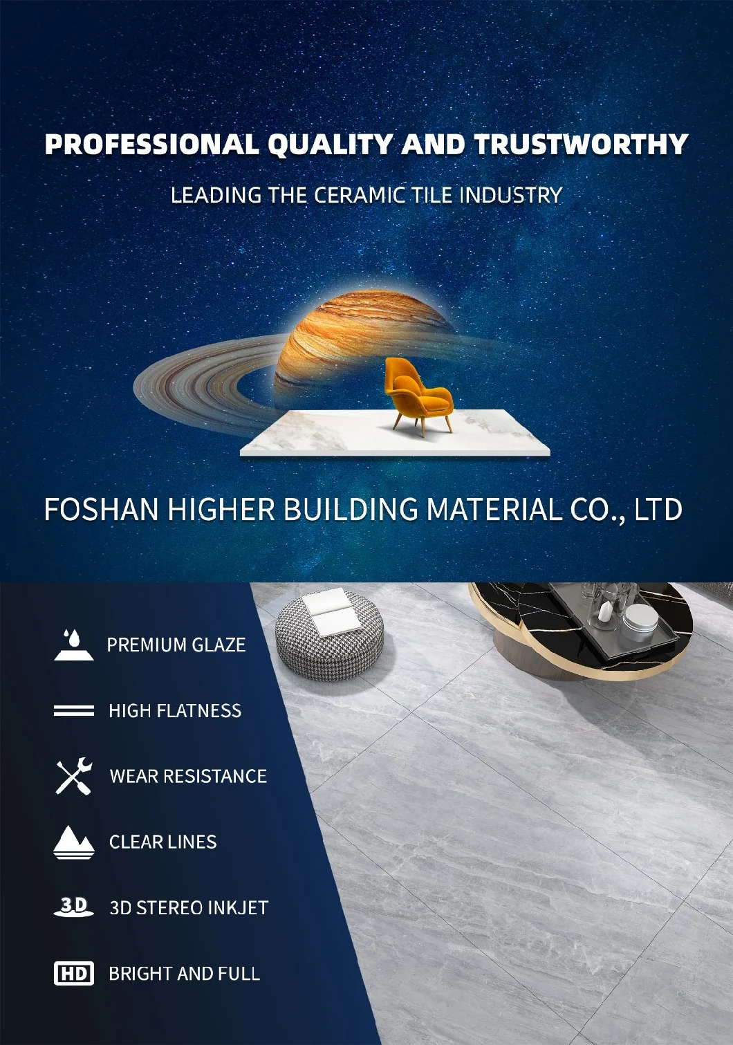 China Foshan Factory New Decorative Ceramic Glazed Tile
