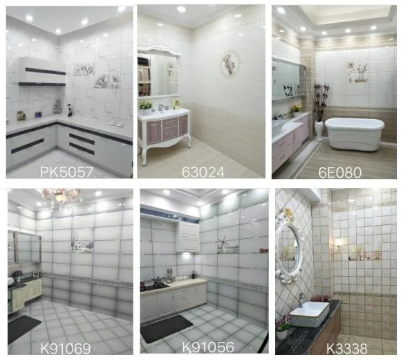 Carrara White Polished Glazed Bathroom Ceramic Wall Tile/Floor Tiles