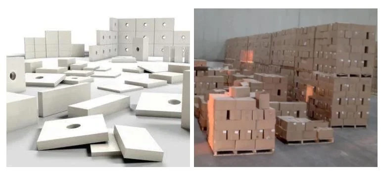 High Quality Insulation Al2O3 95% 99% Alumina Ceramic Lining Brick Tile Plate Alumina Ceramics Brick