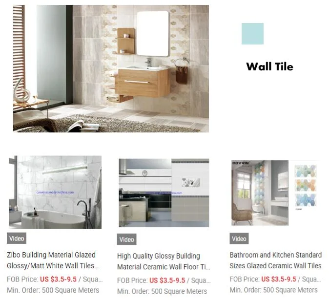 Polished Glazed Ceramic Floor Tile and Wall Tile for Bathroom and Kitchen