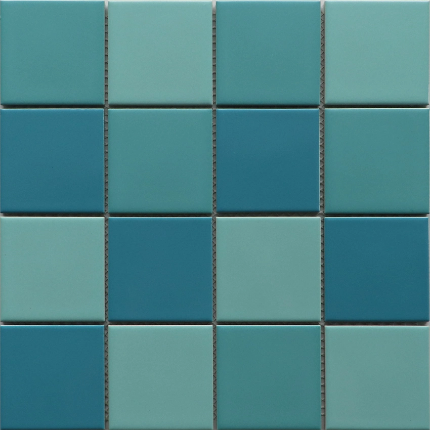 Blue Square 1X2 Porcelain Brick Ceramic Mosaic Tile for Swimming Pool