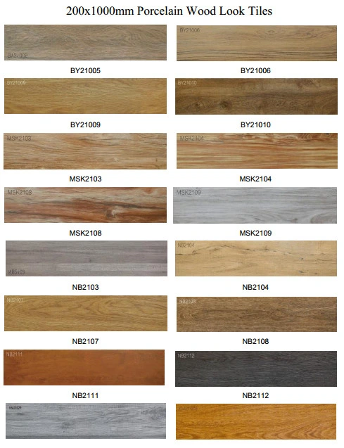 Natural Inkjet Timber Wood Ceramic Floor Tile for Bedroom Decorative