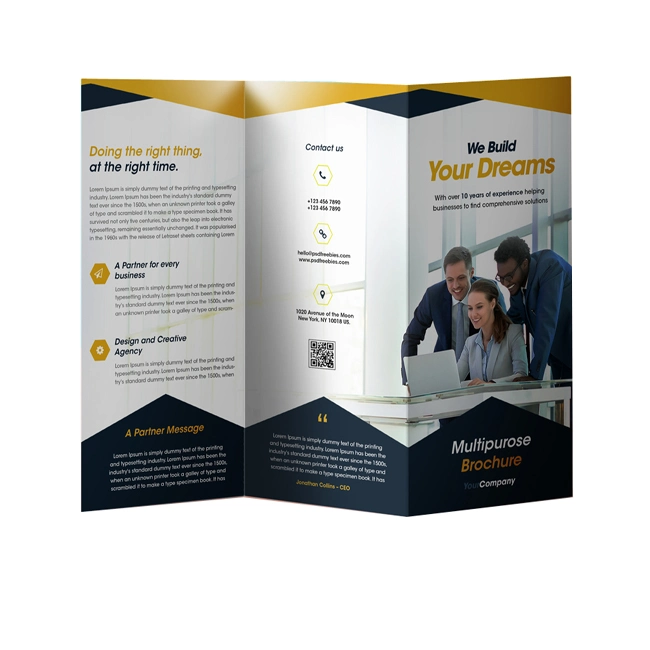 Your Design Advertising Promotional Folded Product Catalog Brochure Menu Instruction Booklet Printing Custom