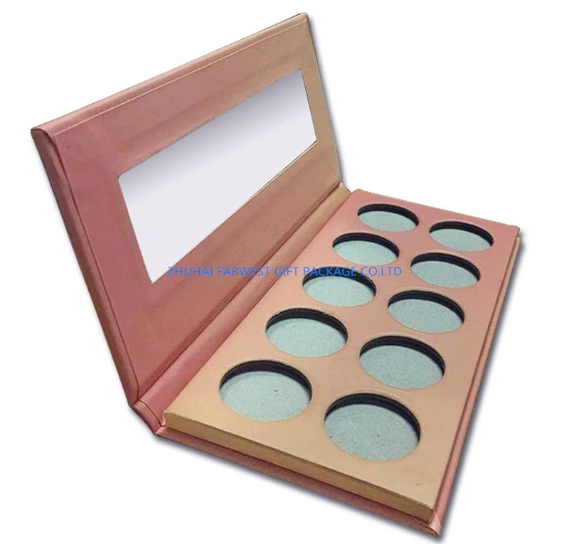 Paper Gift Box for Eyeshadow Packaging 10 Color Box with Custom Printing Long Rectangle Shape