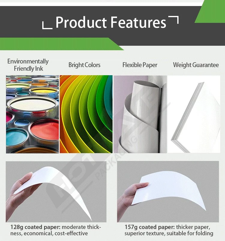 Design Company Folded Glossy Lamination Brochure Flyer Printing