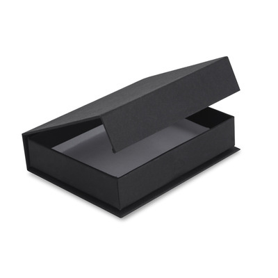 Luxury Custom Logo Printing Cosmetic Gift Packaging Black Flip Top Box with Magnetic Closure