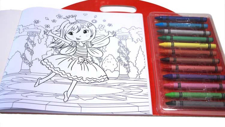 Customized Painting Children Coloring Book with Pencil and Crayon Coloring Book Printing