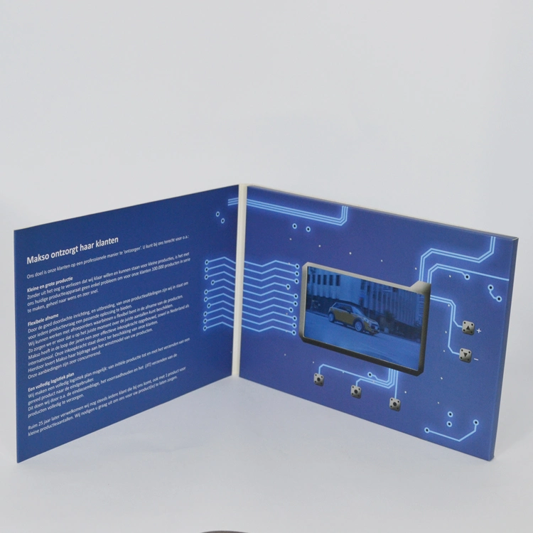 Chinese Factory 4.3 Inch LCD Brochure Printing Booklet Video Recording Module Pamphlet