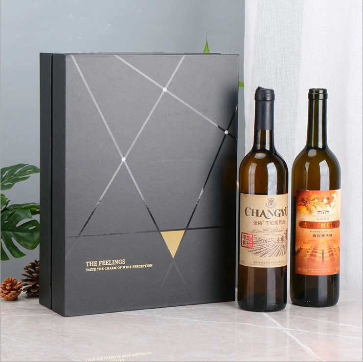 Custom Logo Luxury Cardboard Box Cardboard Box Foldable Box Red Wine Box, Wine Gift Delivery Box, Wine Gift Packaging Box, Wine Gift Box, Cardboard Wine Box