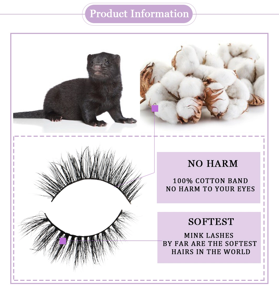 Wholesale New Style Popular Lashes Cruelty Free Make up Eyelash Lm13 25mm 5D Real Mink Fur Eyelashes with Private Box Custom Packaging