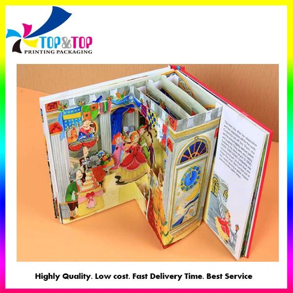 3D Children Board Book Publisher Hard Cover Children Pop-up Book Printing