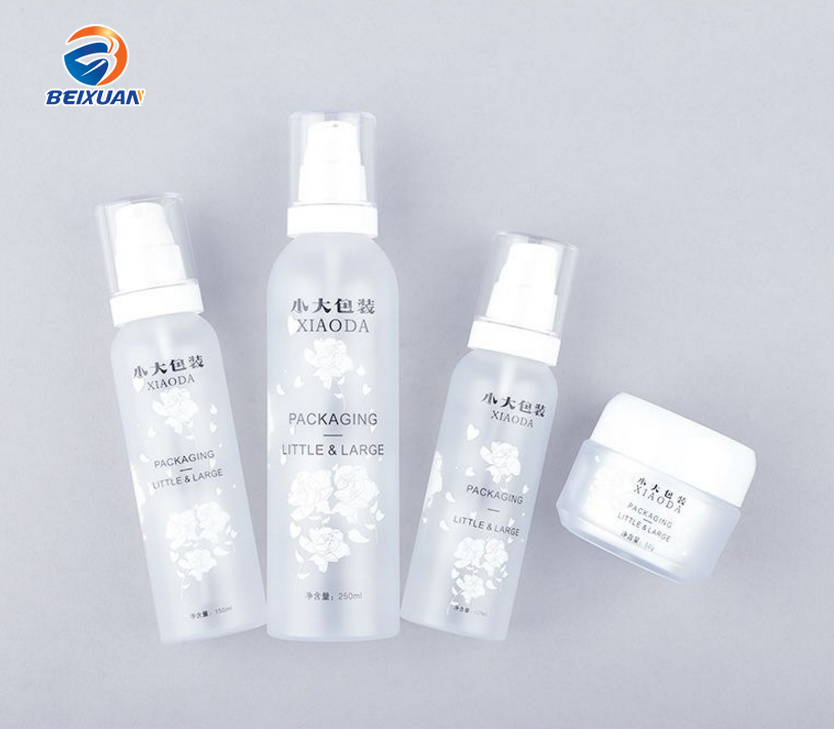 Custom Made Cosmetic Packaging 120ml 50g Skin Care Serum Clear Frosted Bottle Pet Cosmetic Bottle