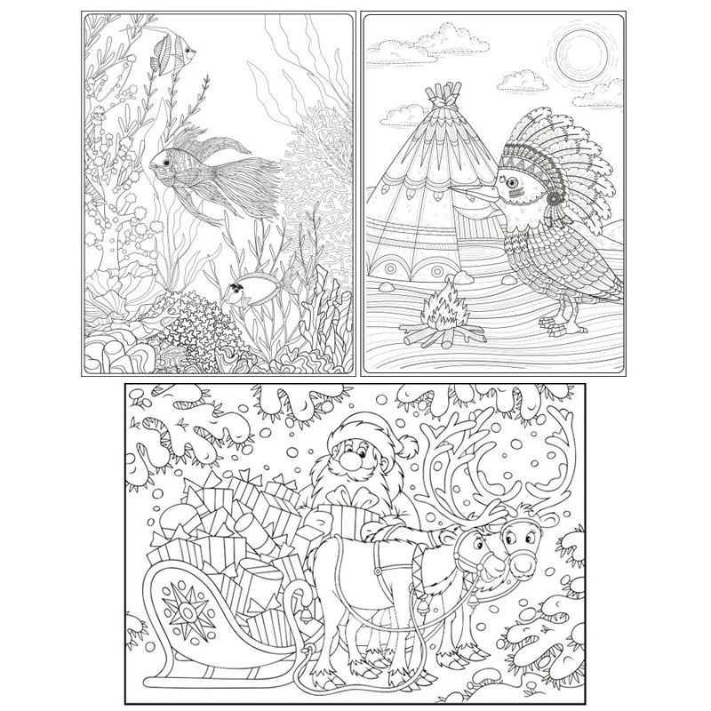 DIY Coloring Comic Book Toy for Kids Educational Learning Toy Drawing Doodling Book with Storyline for Children Baby Boys Girls Perfect for Office Home School