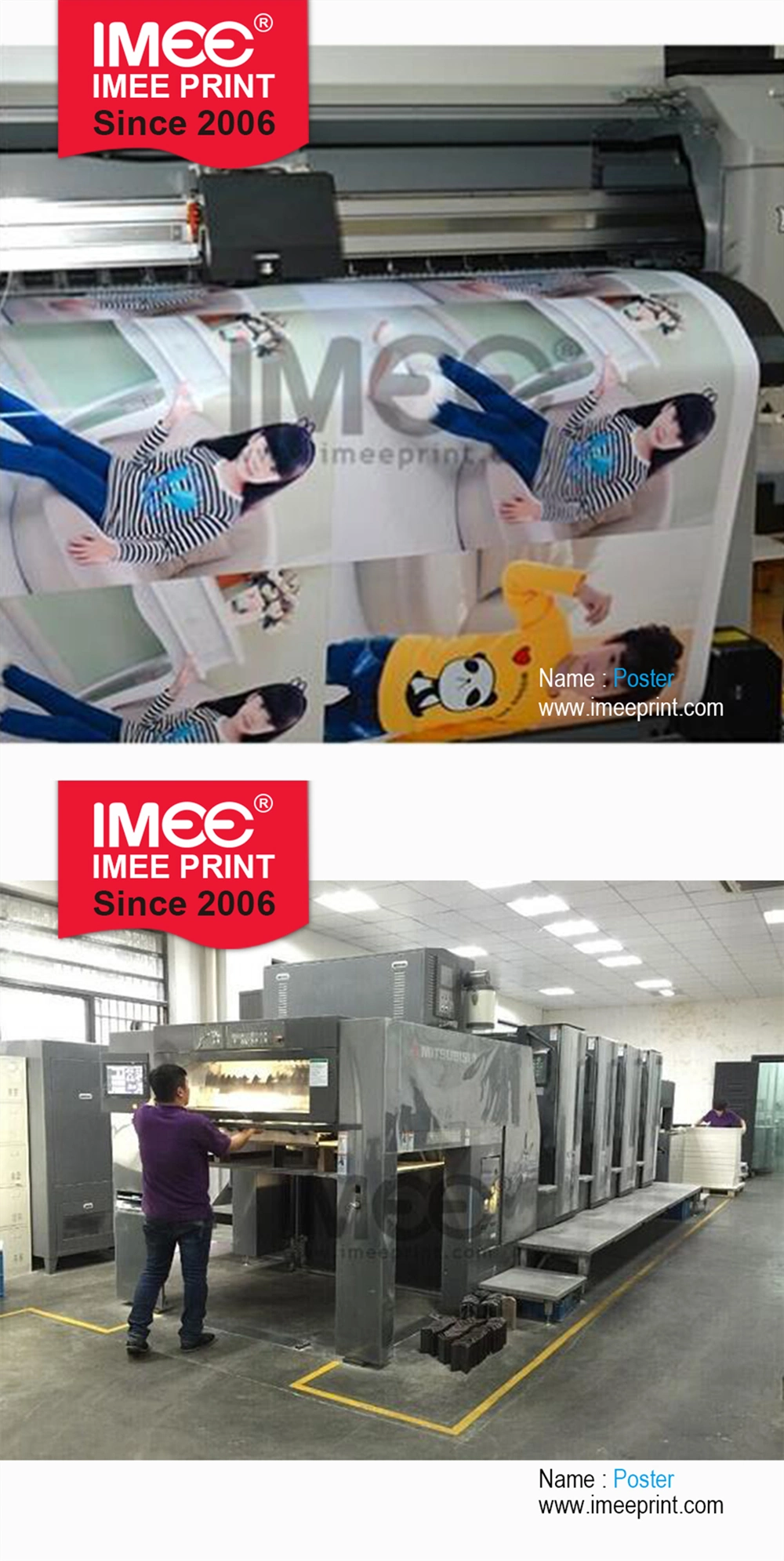 Imee Printing Custom China Printed Cheap Poster