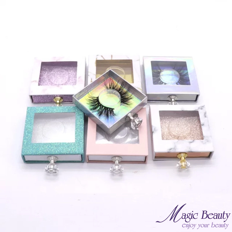 Wholesale Private Label Cosmetic Container Clear Eyelash Packaging Box