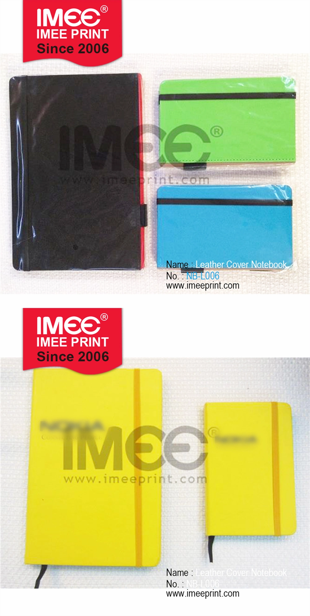 Imee Printing China Custom Diary Printing Leather PU Cover Notebook
