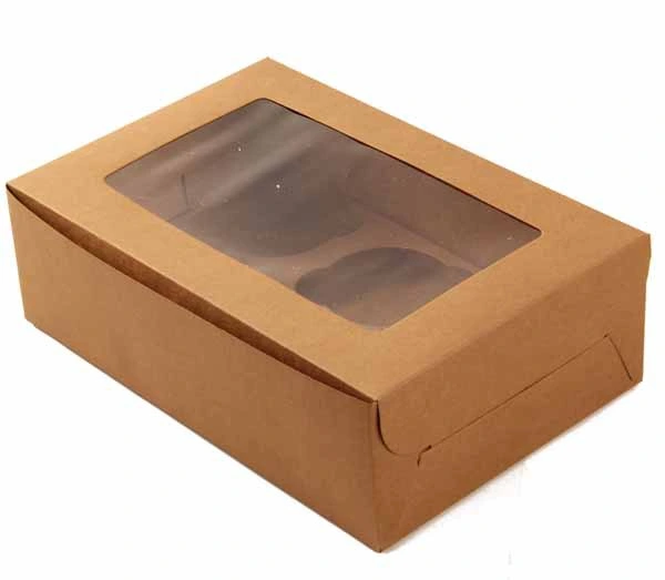 Custom Wholesale Art Paper Cardboard Cake Box with PVC Window