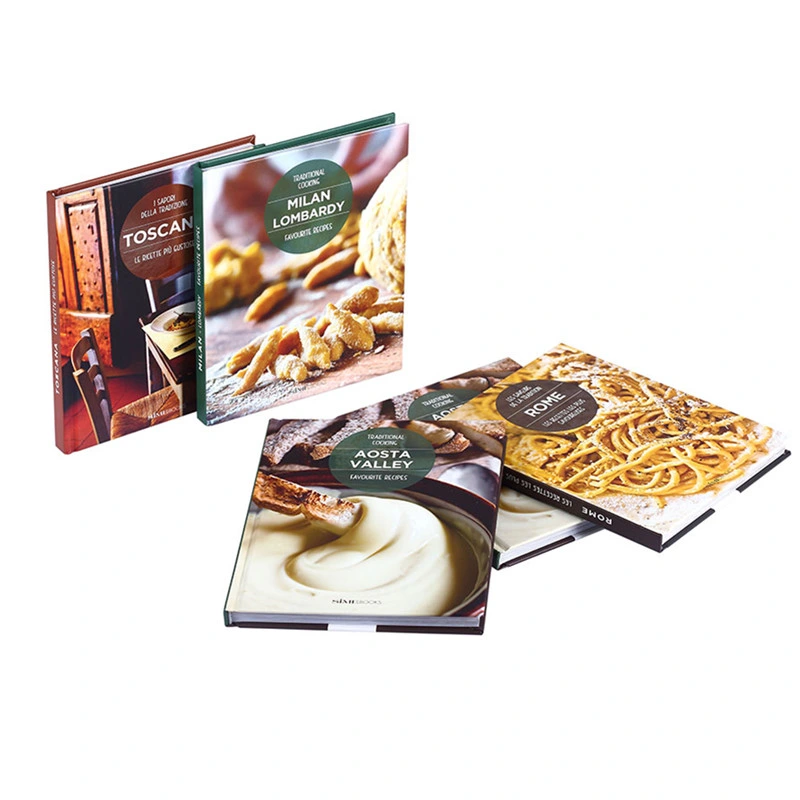 High Class Professional Hardcover Food Menu Cook Book Recipe Printing Natural Packing