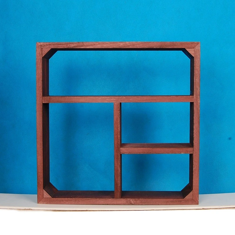 Solid Wood Wall Hanging Shelf Wooden Retro Decorative Shelf Creative Wall Hanging Book Shelf