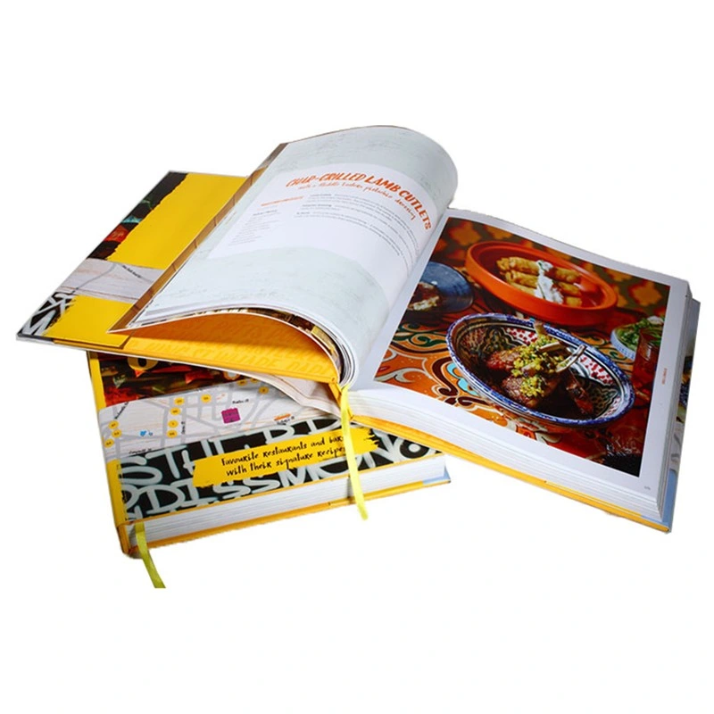 High Class Professional Hardcover Food Menu Cook Book Recipe Printing Natural Packing