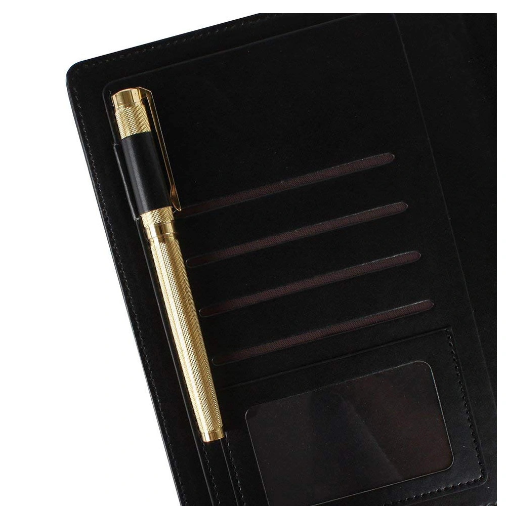 Custom Design A5 Ring Binder Faux Leather Cover Notebook