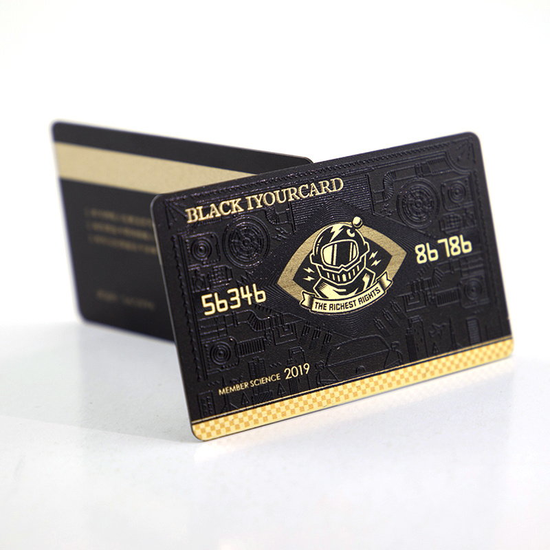 Custom Black VIP Membership Name Credit Card Customer ID Business Card